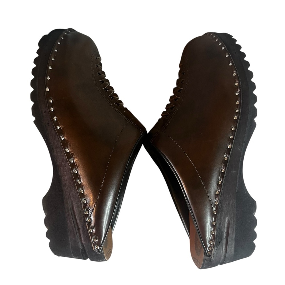 Troentorp Wright brown braided leather clogs - size 39 - Picture 8 of 10